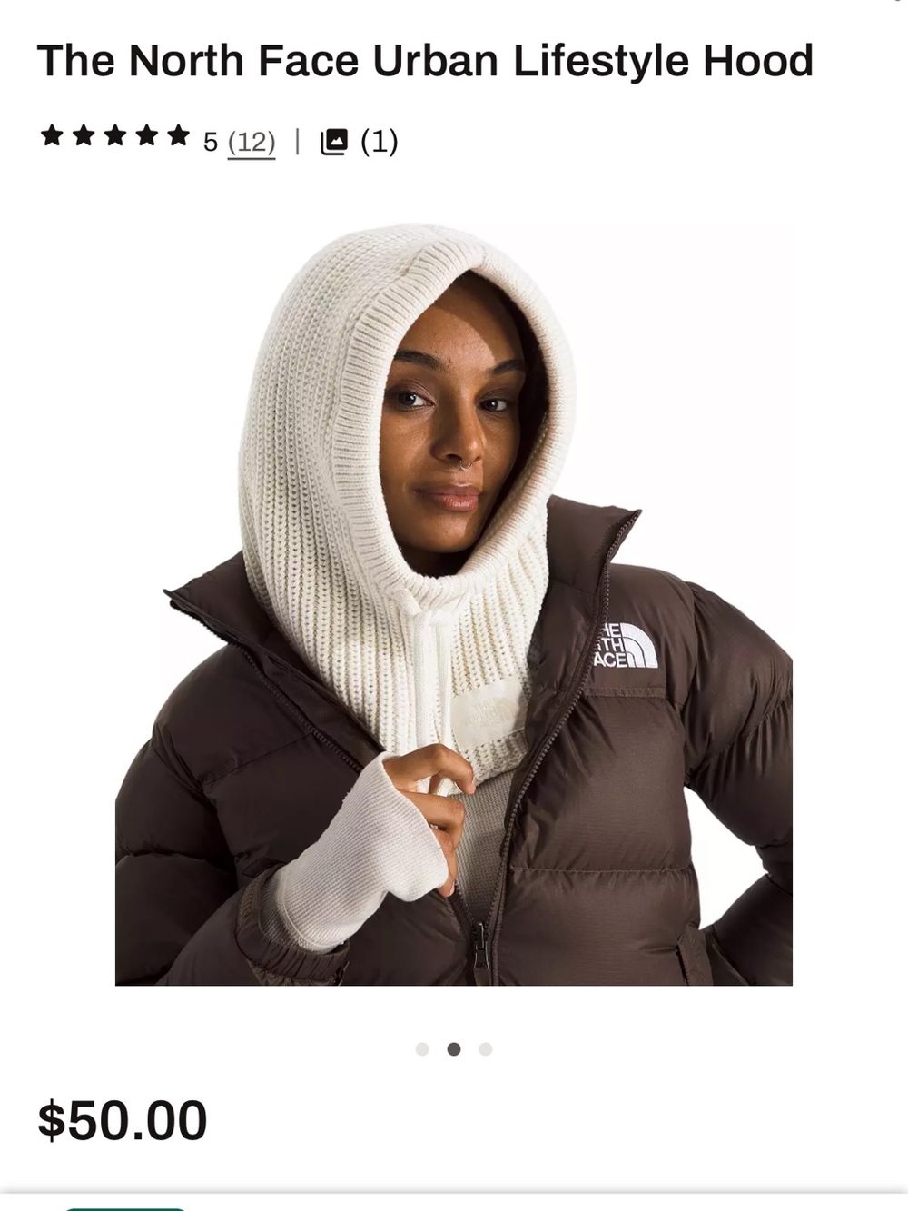 The North Face Urban style hood white